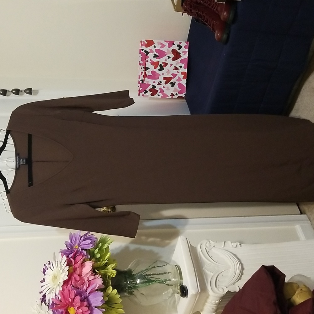Boston Proper brown maxi dress size small